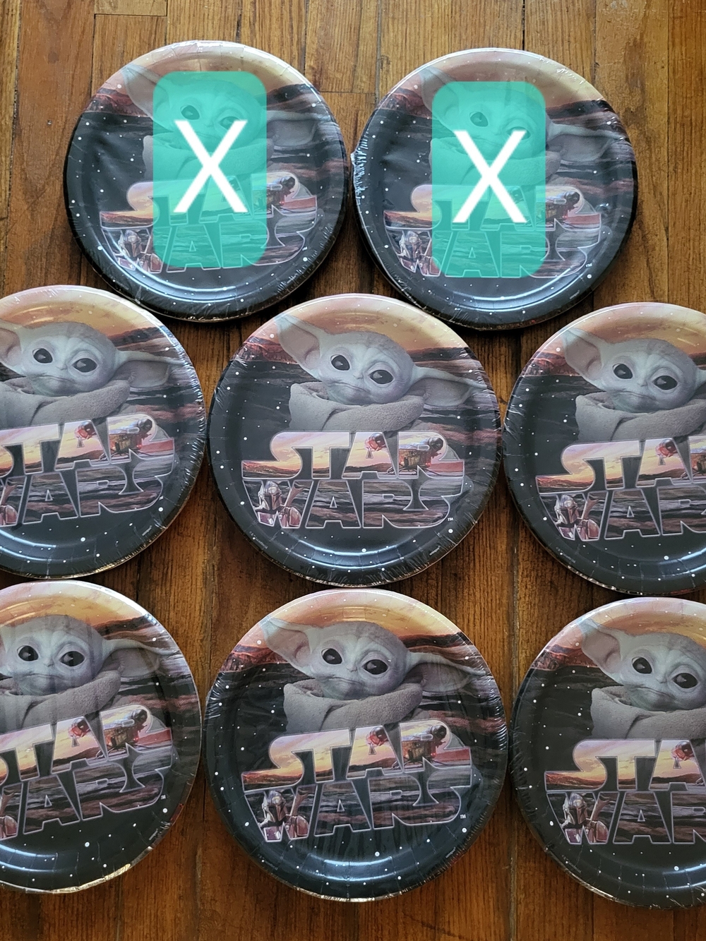 Star Wars Party Plates The Child Baby Yoda Grogu Lot of 6 Total 48 Plates *NEW*
